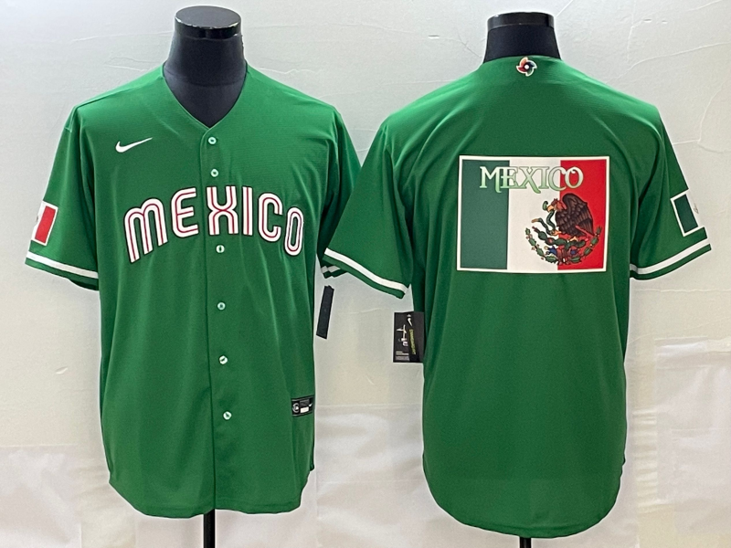 Men 2025 MLB world cup Mexico green Nike jersey 003->more jerseys->MLB Jersey